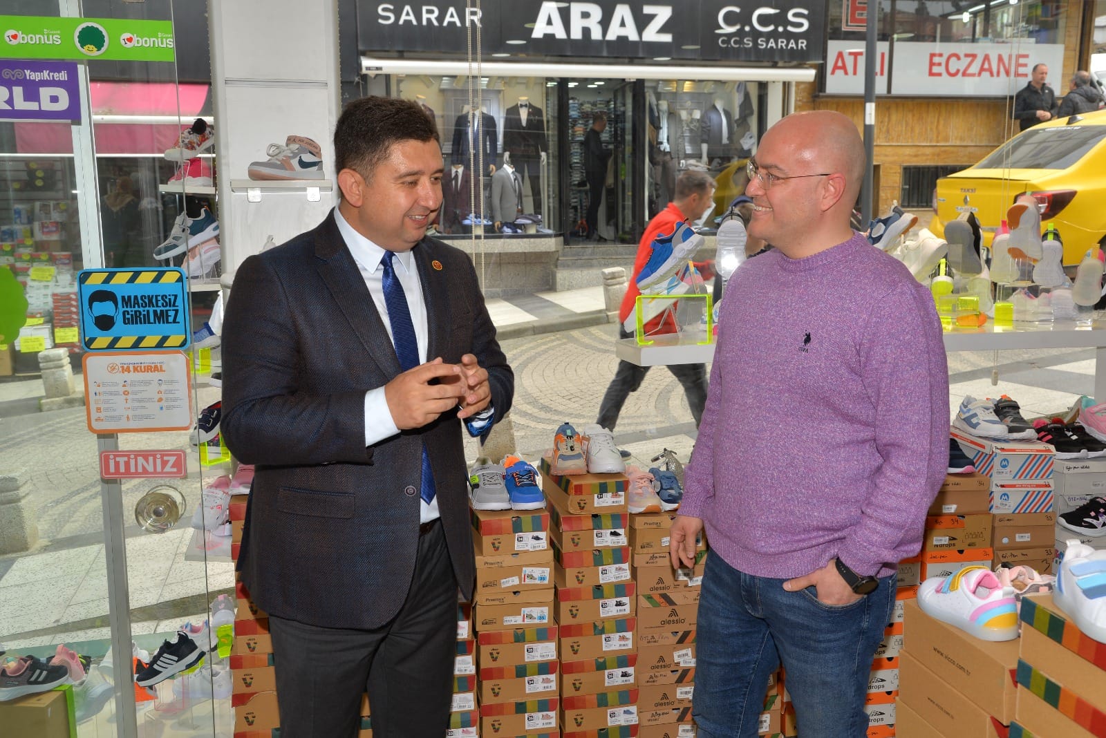 Harun Algül, Bandırma’da Esnaf Ziyaretlerine Devam Ediyor Milliyetçi Hareket Partisi İlçe Başkanı Bekir BOZKURT ve Yönetim Kurulu