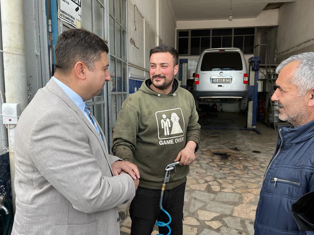 Bandırma Küçük Sanayi Sitesi Esnafını Ziyareti Milliyetçi Hareket Partisi İlçe