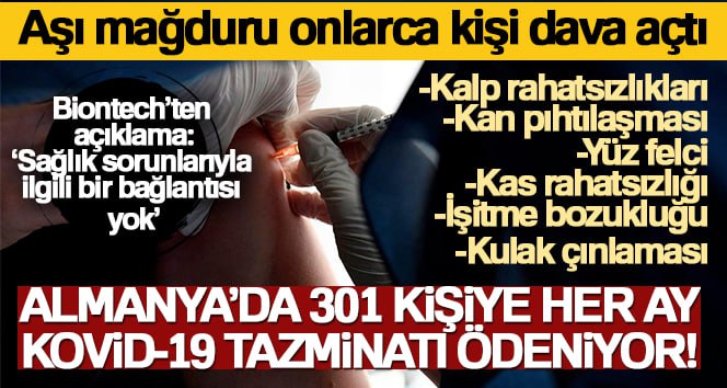 Almanya’da Covid-19 aşılarının yol açtığı ağır yan etkiler nedeniyle mahkemeye