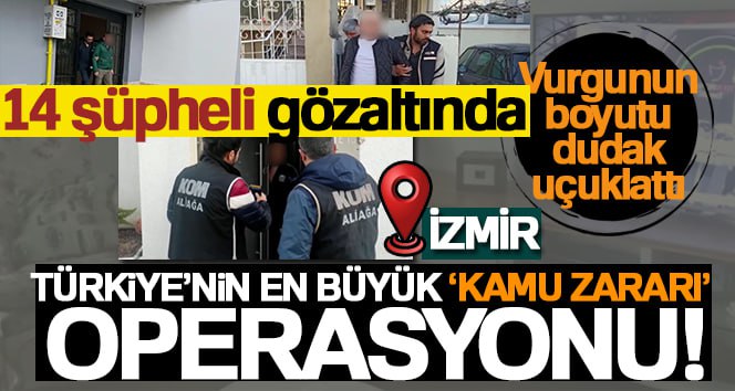 Türkiye’nin en büyük ‘kamu zararı’ operasyonu İzmir Menemen’de bulunan özel bir hastanede, aralarında doktorlar ve hastane