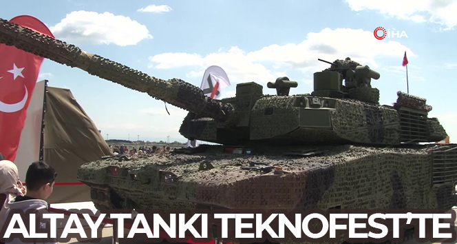 Türkiye’nin milli ve özgün imkanlarıyla üretilen Altay tankı TEKNOFEST’te sergilendi.