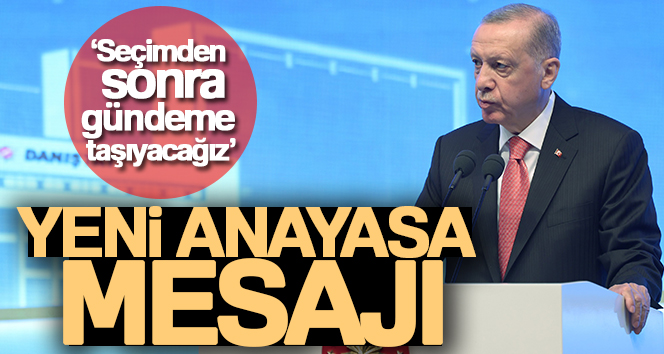 Cumhurbaşkanı Erdoğan’dan yeni anayasa mesajı Cumhurbaşkanı Recep Tayyip Erdoğan, “Türkiye’yi milli irade eliyle hazırlanmış sivil