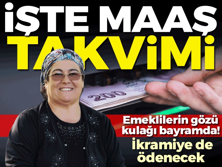 İkramiye ve zamlı maaşlar için tarih netleşti Milyonlarca emeklinin beklediği maaş ve bayram ikramiyeleri bayram öncesinde hesaplara