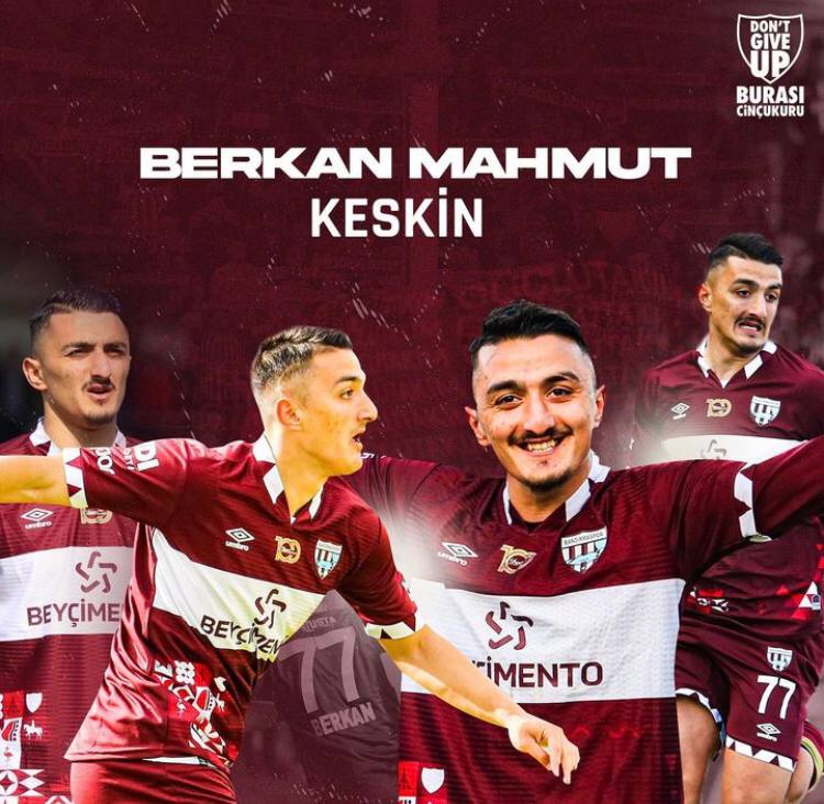 Bandırmaspor Berkan Mahmut Keskin ile 3 yıllık sözleşme imzaladı Spor Toto 1. Lig ekiplerinden Bandırmaspor’da kiralık olarak forma giyen