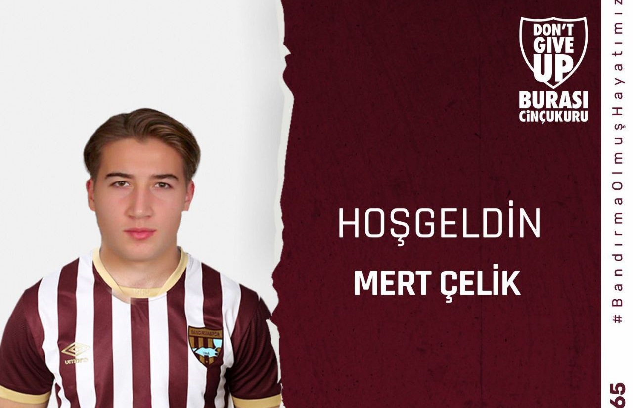 Bandırmaspor, Mert Çelik’i transfer etti Bandırma spor kulübü, 23 yaşındaki stoper oyuncu Mert Çelik ile