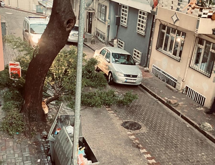 Balıkesir’in Bandırma ilçesinde aniden bastıran yağmur hayatı olumsuz etkiledi, sağanak