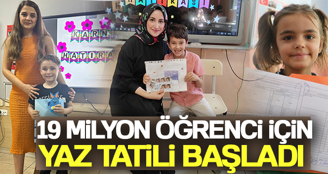 Öğrencilerin karne heyecanı Son ders zilinin çalmasıyla 2022-2023 eğitim ve öğretim yılı tamamlanırken,
