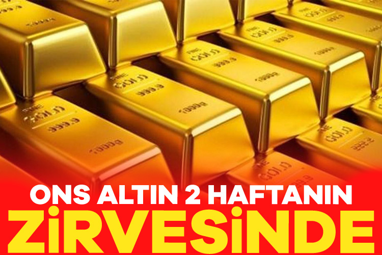 Ons altın 2 haftanın en yüksek seviyesini ulaştı Ons altın fiyatı, ABD doları ve Hazine getirilerindeki gerilemenin, merkez