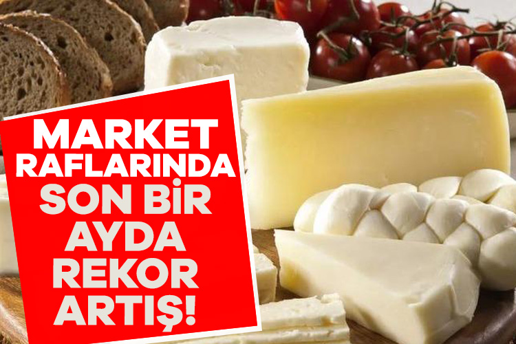 Market raflarında son bir aydaki fiyat artışı dikkat çekti Son bir ayda peynir, süt ve yoğurttaki artış dikkat çekti.