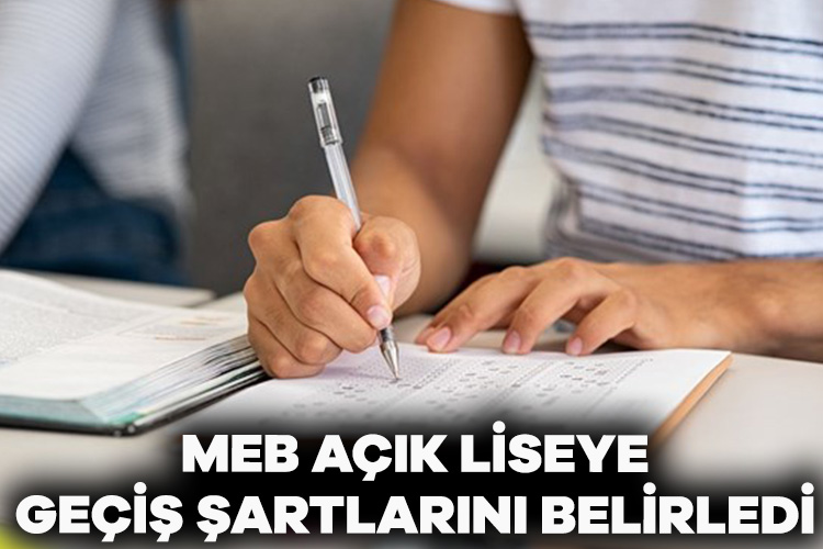 Milli Eğitim Bakanlığı, açık liseye geçiş şartlarını belirledi Milli Eğitim Bakanlığı’nca (MEB), örgün eğitimden açık öğretim liselerine geçişleri