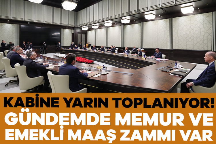 Kabine yarın toplanacak: Emekli maaşlarına düzenleme gündemde! Yeni dönemin 8’inci Kabine toplantısı, yarın yapılacak. Enflasyonla mücadele, emekli