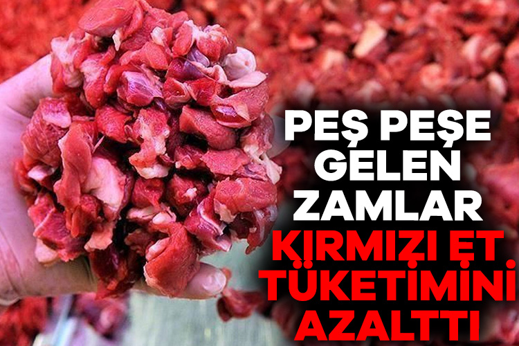 Fiyatlardaki yüksek artış ve alım gücünün azalmasından dolayı kırmızı et