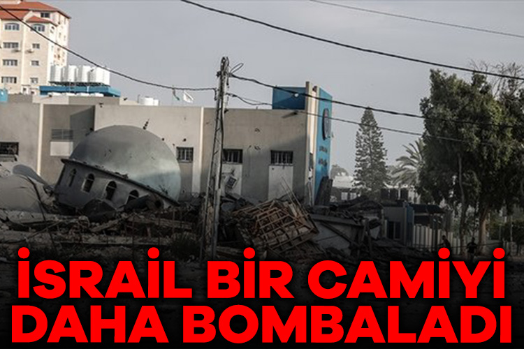 İsrail savaş uçakları gece saatlerinde Gazze Şeridi’ndeki Hıttin Camisi’ni bombaladı.