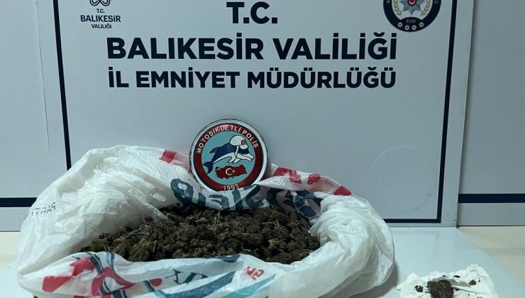 Balıkesir’in Bandırma ilçesinde Yunus Timleri uyuşturucu ile mücadele kapsamında Çınarlı
