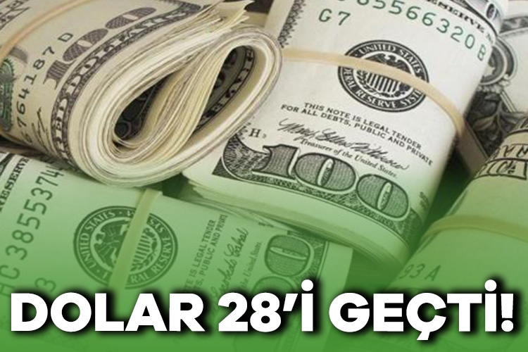 Dolar 28’i geçti! Döviz kurlarında yaşanan hareketlilik devam ediyor. Dolar 28,0081 seviyelerinde işlem