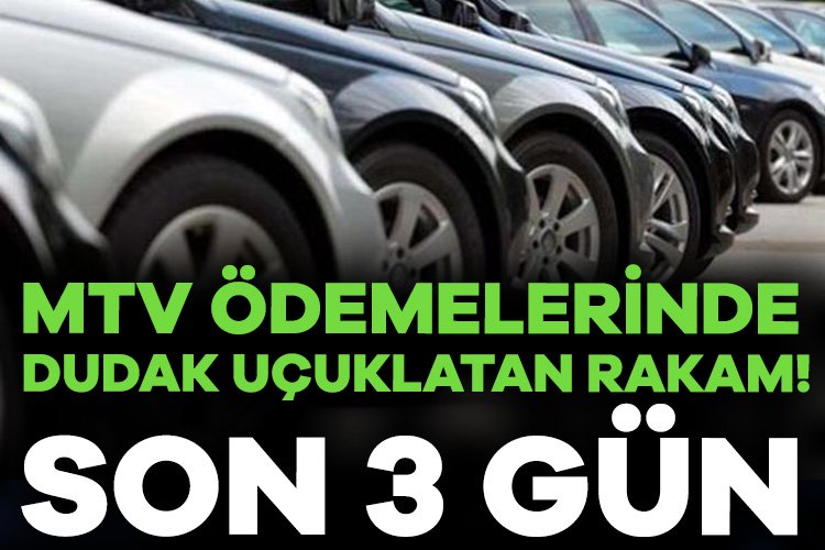 Ek MTV’de son 3 gün! Ödeme yapmayan aracını satamayacak Motorlu Taşıtlar Vergisi (MTV) 2024 için yüzde 58,46 oranında zamlandı.