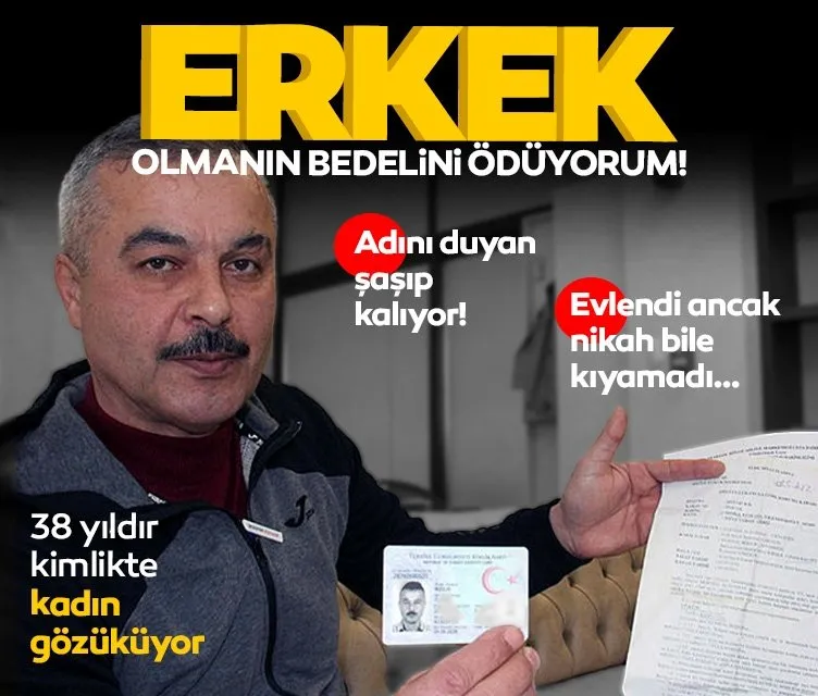 Giresun’da yaşayan 52 yaşındaki Kumral Bodur, memurunun hatası nedeniyle nüfusa kadın olarak