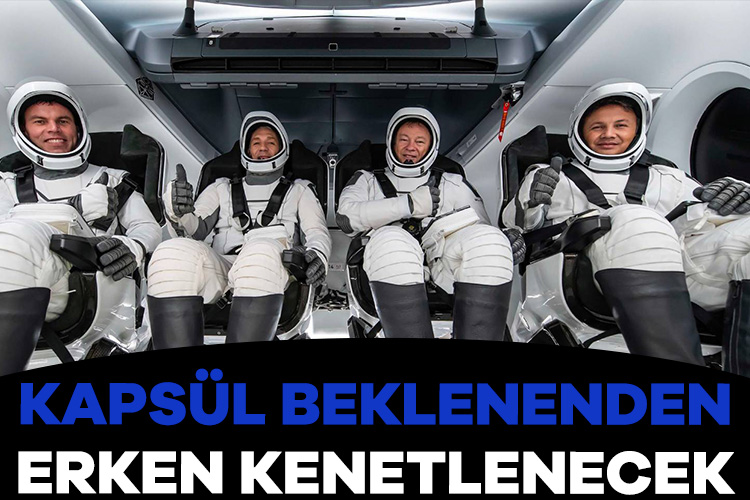 Türkiye’nin ilk astronotu Alper Gezeravcı’yı taşıyan kapsülün Uluslararası Uzay İstasyonuna