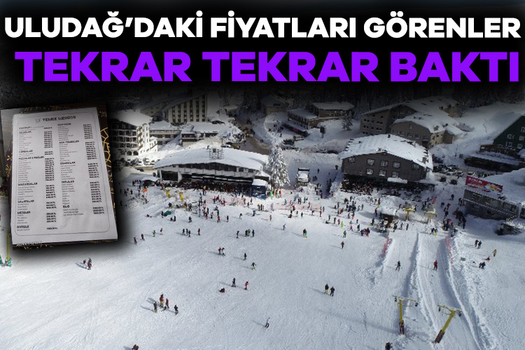 Uludağ’da yemek fiyatları sosyal medyada gündem oldu Uludağ’daki bir restoranın fiyat listesi sosyal medyada gündem oldu. Fiyat