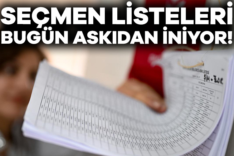 Seçmen listeleri bugün askıdan iniyor! 31 Mart seçimleri için takvim işlemeye devam ediyor. 4 Ocak’ta