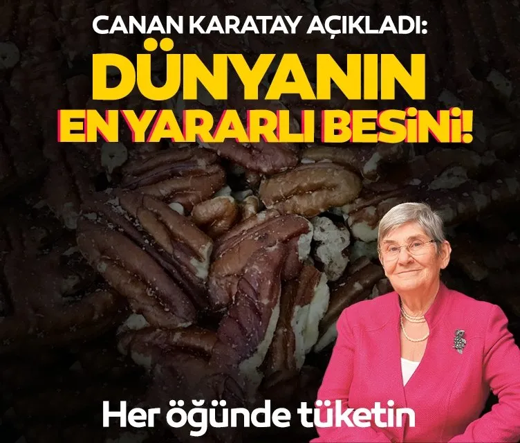 Canan Karatay açıkladı: Her öğünde tüketin! Dünyanın en yararlı besini… Prof. Dr. Canan Karatay, sağlıklı beslenme konusundaki görüşlerini dile getirerek, vücudumuzun