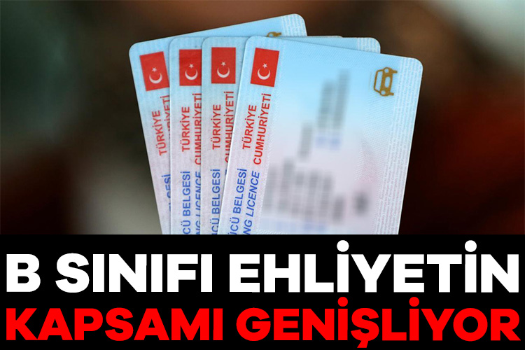 2024 yılı ile birlikte B sınıfı ehliyet sahipleri, artık sadece