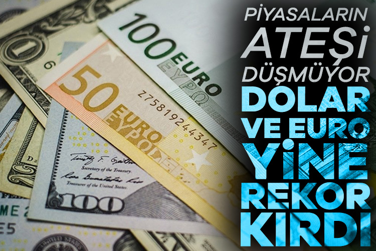 Dolar ve euro yine rekor kırdı Türk Lirası’nın tarihi değer kaybı sürerken, TÜİK’in açıkladığı enflasyon verilerinin