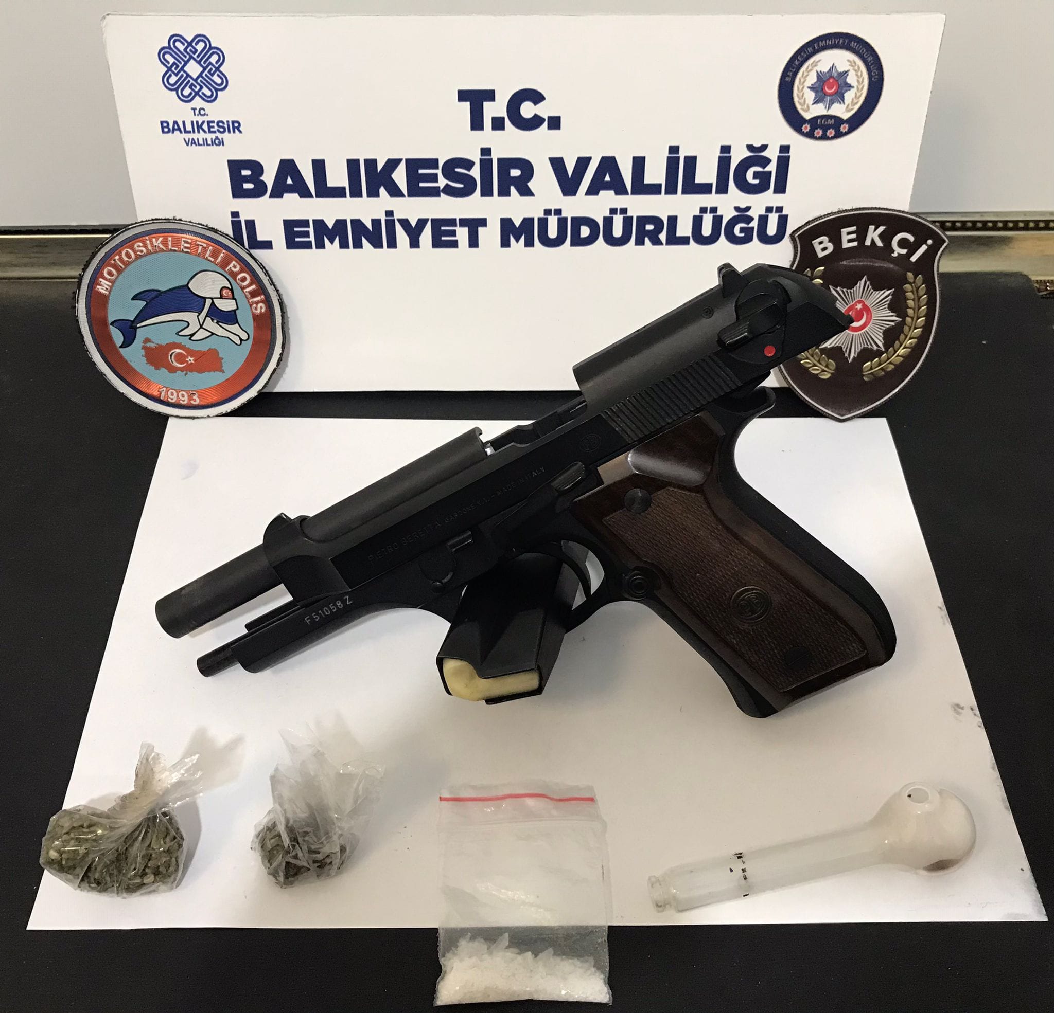 Bandırma İlçe Emniyet Müdürlüğünce; Uyuşturucu ile mücadele ve asayişe müessir