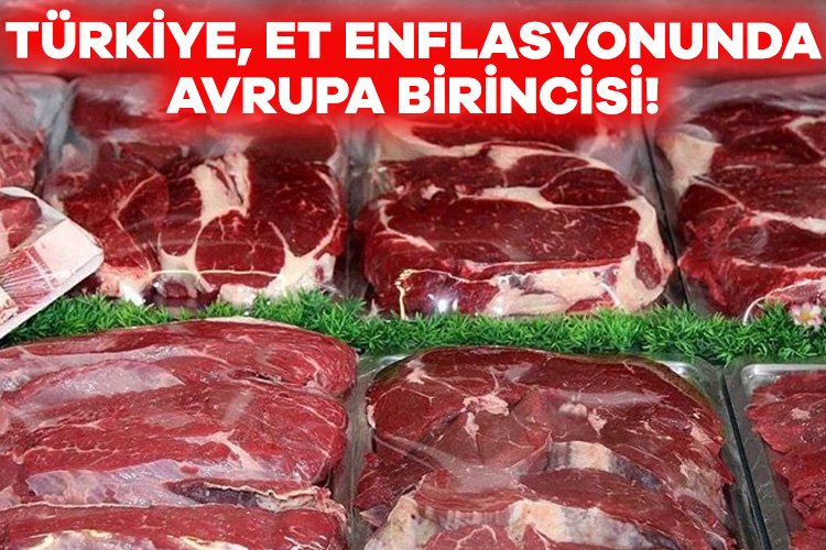 Türkiye et enflasyonunda Avrupa’nın zirvesinde Türkiye’de et fiyatlarındaki artış, Avrupa Birliği ortalamasını 30’a katlarken, aylık
