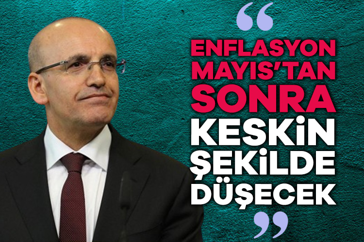 Bakan Şimşek: Enflasyon mayıstan sonra düşmeye başlayacak Bugün açıklanan enflasyon rakamlarını değerlendiren Hazine ve Maliye Bakanı Mehmet