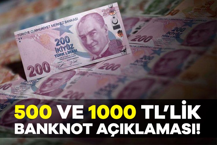 500 ve 1000 TL’liklerin geleceğini iddiasına Türkiye Cummhuriyet Merkez Bankası