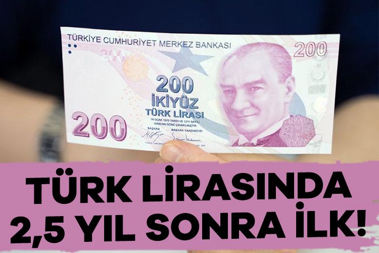 2,5 yıl sonra ilk! TL’nin reel değeri en yüksek seviyeye çıktı Türkiye Cumhuriyet Merkez Bankası (TCMB) verilerine göre TÜFE bazlı reel