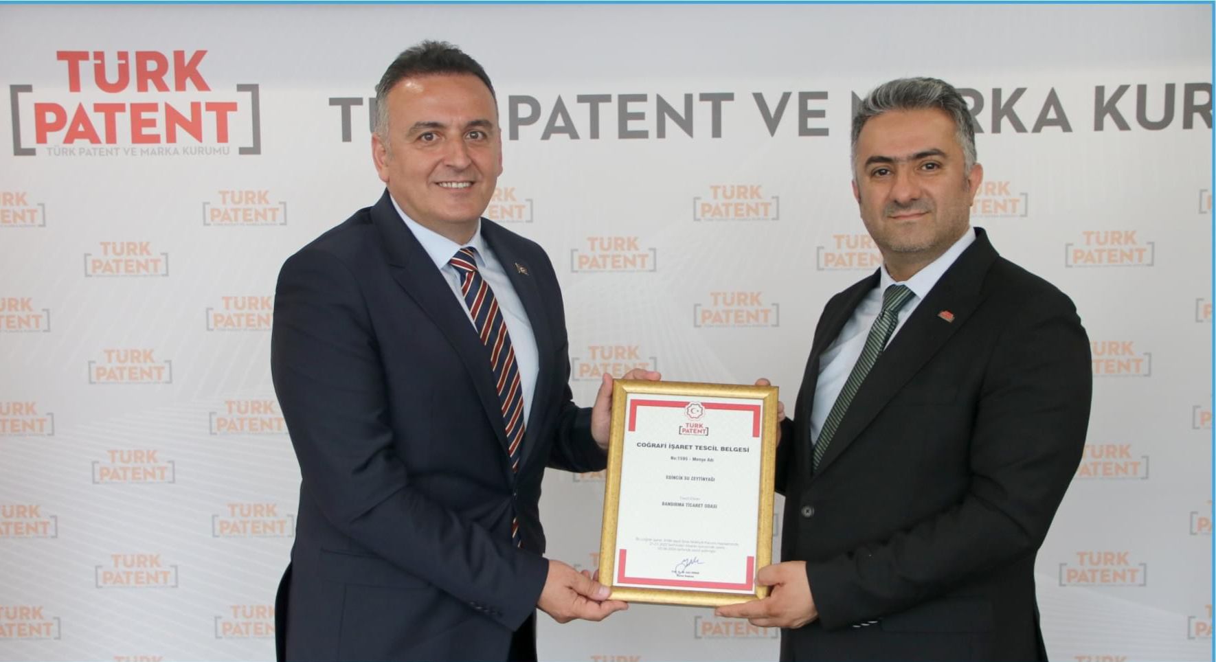 EDİNCİK SU ZEYTİNYAĞI COĞRAFİ İŞARET TESCİLİ ALDI Uluslararası ödül sahibi Edincik su zeytinyağı, Bandırma Ticaret Odası önderliğinde