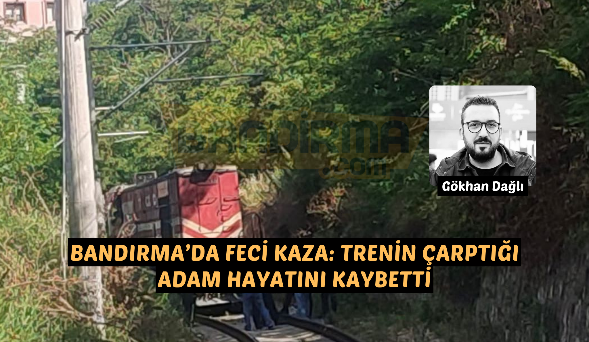 Balıkesir’in Bandırma ilçesinde tren yolu hattı üzerinde yürüyen H.G. isimli