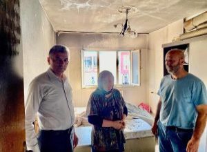 Balıkesir’in Gönen ilçesinde meydana gelen apartman yangını sonrası, yangın mahalini