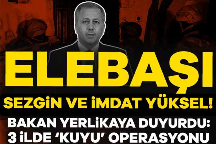 Ali Yerlikaya duyurdu! Kuyu-10 operasyonlarında 11 şüpheli yakalandı İçişleri Bakanı Ali Yerlikaya, sosyal medya hesabından Kuyu-10 operasyonlarında, Sezgin