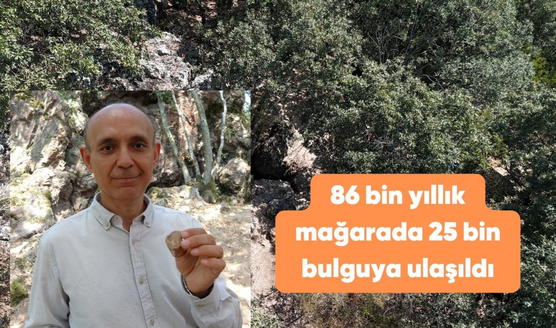86 bin yıllık mağarada 25 bin bulguya ulaşıldı Çanakkale'nin Çan ilçesine bağlı Bahadırlı köyü sınırları içerisindeki İnkaya Mağarası'nda