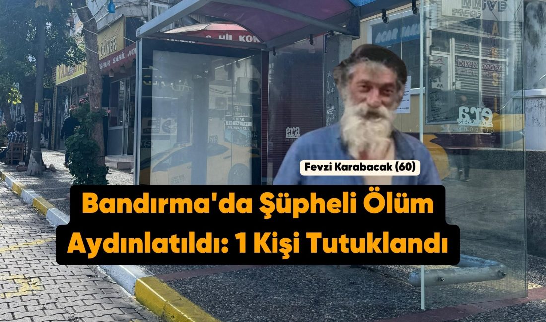 Balıkesir'in Bandırma ilçesi Atatürk caddesi postahane'nin alt tarafında bulunan otobüs