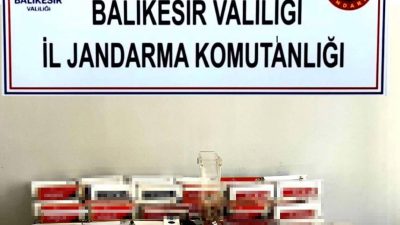 Balıkesir'in Edremit ilçesinde jandarma tarafından yapılan çalışmada 11 bin adet