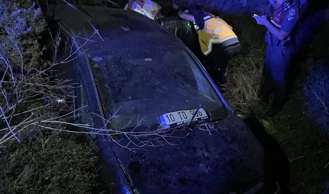 Balıkesir’in Manyas ilçesinde bu akşam meydana gelen trafik kazasında 2