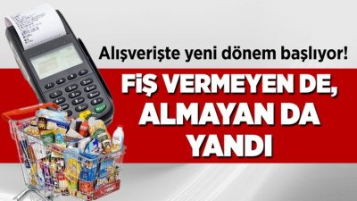 Yeni düzenlemeye göre, alışveriş sırasında fiş almayan tüketicilere 5 bin