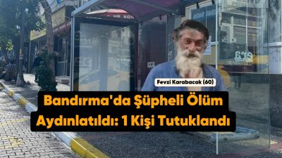 Balıkesir'in Bandırma ilçesi Atatürk caddesi postahane'nin alt tarafında bulunan otobüs