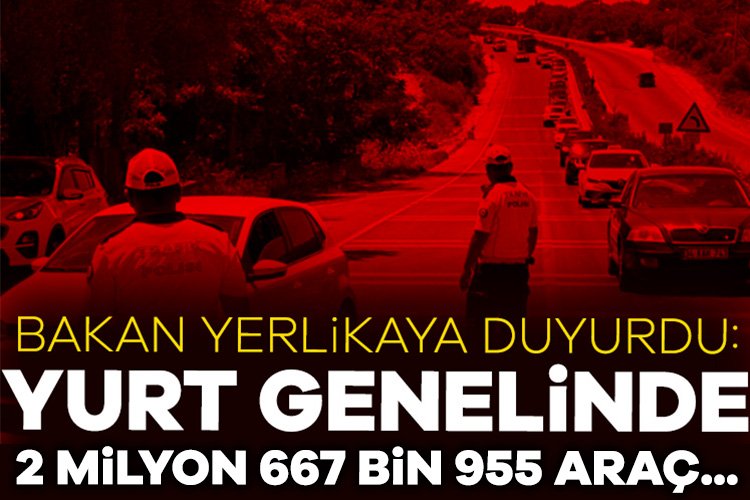 Bakan Yerlikaya duyurdu! Bir haftada 2 milyon 667 bin 955 araç denetlendi Emniyet ve Jandarma trafik ekipleri, 5 - 12 Eylül tarihleri