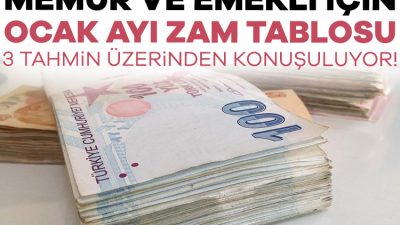 Ocak ayına artık sayılı gün kala memur ve emekliler maaşlarına