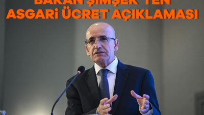 Hazine ve Maliye Bakanı Mehmet Şimşek, asgari ücretin sendikaların, işverenlerin