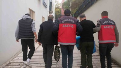 Balıkesir Valiliği koordinesinde polis ekipleri tarafından yapılan il genelindeki eş