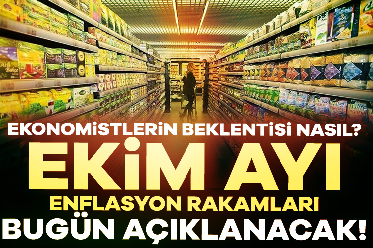 Ekim ayı enflasyon rakamları bugün açıklanacak. Türkiye İstatistik Kurumu (TÜİK)