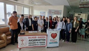 Balıkesir’in Bandırma ilçesinde, 3-9 Kasım Organ Bağışı Haftası kapsamında Bandırma