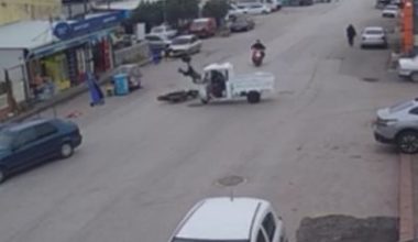 Balıkesir’in Bandırma ilçesi Yeni Sanayi Sitesi’nde iki aracın karıştığı trafik