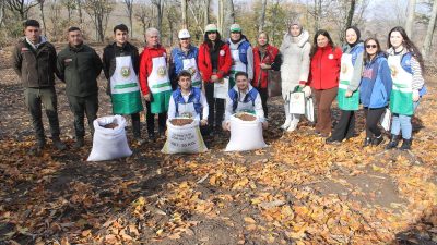 Balıkesir'in Manyas ilçesinde, Meslek Yüksekokulu öğrencilerinin oluşturduğu Gençlik Merkezi gönüllüleri,